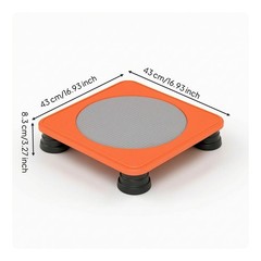 Square Trampoline with Round Mat Low-Height Kids Trampoline Shock-Absorbing