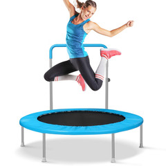 Lyromix 48Inch Mini Fitness Trampoline For Adults And Kids Small Exercise