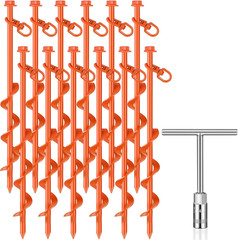 Giant Skeleton Accessories Ground Anchors Screw in, 12 Inch High Wind Heavy Duty