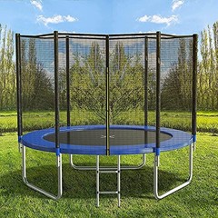 8FT 10FT 12FT 14 FT 15FT Trampoline with Safety Enclosure 8 FT Black