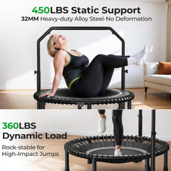 Trampolin para ejercicio fitness de 48″ adultos y ninos niños plegable brincolin