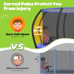 Kids Trampoline Outdoor 8FT 10FT 12FT 14FT 15FT 16FT with Enclosure Non-Slip