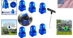 Complete Trampoline Safety Cap Set – 1.5″ Replacement with Stainless Fasteners