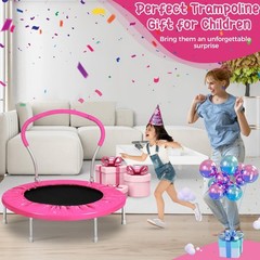 Mini Trampoline for Kids, Indoor Toddler Trampoline with Handle, Child Small …