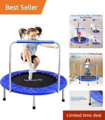Portable 36″ Kids Trampoline with 330lbs Capacity – Perfect for Active Play