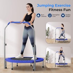36/40″ Foldable Mini Trampoline Compact Fitness Trampoline Kids Adults Exercise