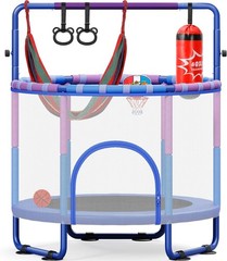 Kids Trampoline Yohood 55 Inch With Enclosure 6 In 1 Outdoor