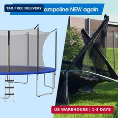 1 Set Universal Trampoline Replacement Pole Set – Straight Upper & Lower Enclosu