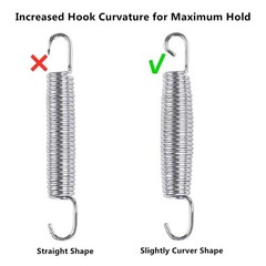 Heavy Duty Stainless Steel Trampoline Springs 5.5-7 Inch Replacement Set of 16