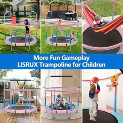 60 Toddler Trampoline 5FT Adjustable Indoor Outdoor Enclosure Net