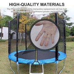 Trampoline Safety Net,4/4.6/6/8/10/12/13/14/16FT Garden 4 ft, 6 Poles Black