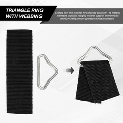 Trampolines Triangle Buckle, 30Pcs & Iron Triangle Ring Buckle with Webbing