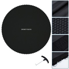 12-15FT Outdoor Trampoline Replacement Jumping Mat with V-Ring & Spring Tool