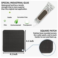 Trampoline Patch Repair Kit 4″X 4″ Square On Patches | Repair Trampoline Mat