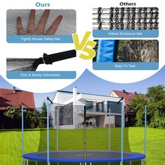 Costway 14FT Trampoline Replacement Safety Enclosure Net Weather-Resistant