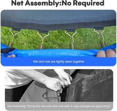Zupapa 1800LBS Weight Capacity Rectangle Trampoline 10x17FT 9X15FT 8X14FT