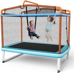 75” ASTM Approved Recreational Mini Trampolines with Swing Horizontal Bar