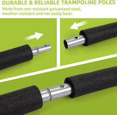 Trampoline Poles Replacement for Skywalker or Jumpzylla Trampoline Net | Galvani