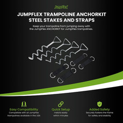 ANCHORKIT – Trampoline Anchor Kit System for High Winds – Heavy Duty Trampoline