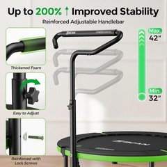 Versatile 40-Inch Rebounder Trampoline for Adults – Burn 250 Calories in 10 Mins