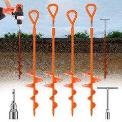 4 Pack 18″ Heavy Duty Ground Anchors for Shed Tent Carpots Camping Mobile Home