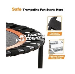 40″/48″ Foldable Mini Trampoline Load 330bs,Portable with Adjustable Foam Handle