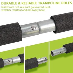 Trampoline Poles Lower Enclosure Straight Tube Parts#4201 2PK Skywalker