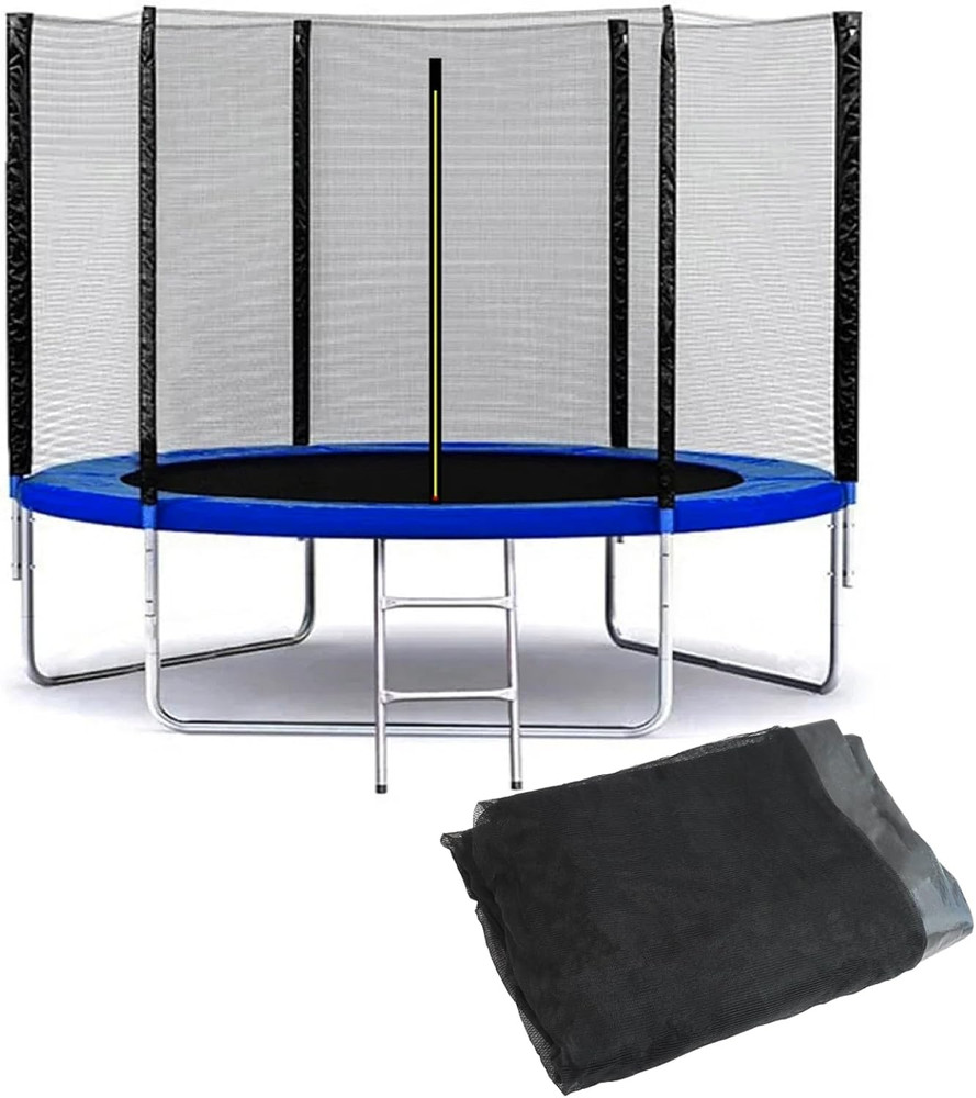10Ft/15Ft Trampoline Net Replacement Safety Enclosure Net for 6 Straight Poles,