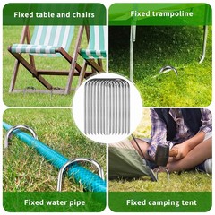 Trampoline Stakes High Wind Ground Stakes, Heavy Duty Trampoline Anchors Tent…