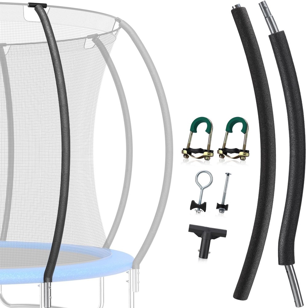 Curved Trampoline Poles Replacement, 1 Lower & 1 Upper Safety Trampoline Pole…