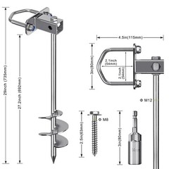 Earth Anchors for Trampolines, Sheds, and Mobile Homes – Fully Welded Design