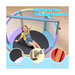 Trampoline for Kids 55inch Toddler Mini Small Trampoline Outdoor Indoor Baske…