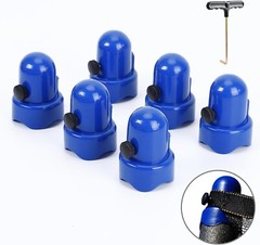 1.5″ Diameter Trampoline Enclosure Pole Caps with Screw Thumb, Blue, Only Fit in