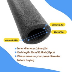 12 Pcs 15.7 Inch Trampoline Pole Foam Sleeves Waterproof Protective Spring Cover