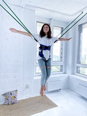 Premium Bungee for Fitnes Experience Home Bungee Playground Set. Outdoor Jumping