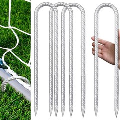 HeavyDuty UShaped Ground Anchor Stakes 12 Inch for Trampolines, Tents, Yard