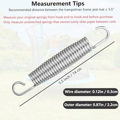 5.5 Inch Trampoline Springs 5Pcs Heavy Duty Replacement Trampoline Parts