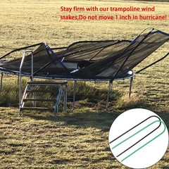 Nigh Coated Rebar Trampoline Wind Stakes Set of 12 Safety Ground Anchors Stak…