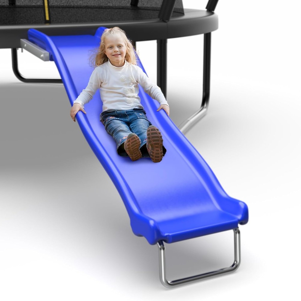 Adjustable Trampoline Slide 220lb Blue