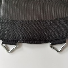 20Pcs Reusable Trampoline Triangle Rings Steel Buckles with Nylon Straps Black
