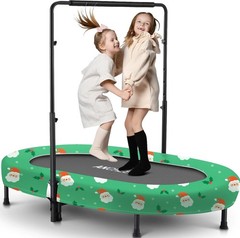 56” Larger/Wider Kids Trampoline, Foldable Kids Trampoline, Easy to Assemble🦘