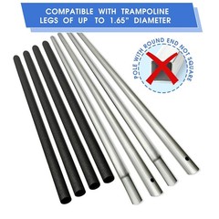 Large Universal Trampoline Net Pole Replacement with Foam Sleeve and Enclosure