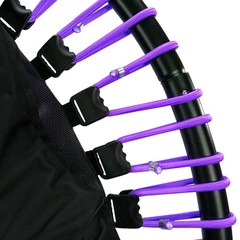 LEAPS & REBOUNDS 48″ Mini Fitness Trampoline & Rebounder Gym Equipment, Purple