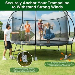 Ciyivak Swing Set Anchors 20″ – 4 Pack Heavy Duty Ground Anchors Screw in wit…