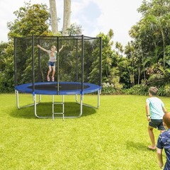 8FT 10FT 12FT 14 FT 15FT Trampoline with Safety Enclosure Net，Outdoor Trampol…