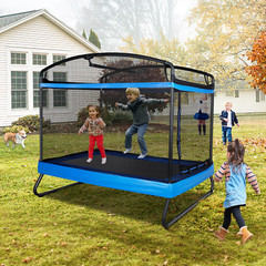 6FT 3-in-1 Kids Trampoline with Swing & Safety Enclosure for Indoor/Outdoor Use