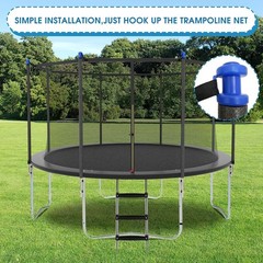 6 Universal Trampoline Replmnt SAFETY Poles W/Clamp/Hardware*Fits Straight Pole*
