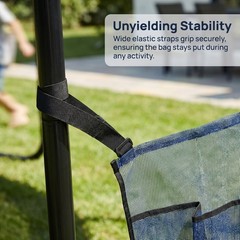 2Pcs Durable Mesh Trampoline Shoe Bags with Adjustable Straps Outdoor Blue
