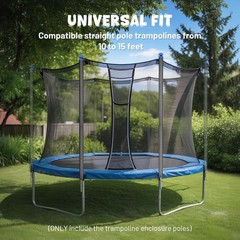 Universal Trampoline Replacement Enclosure Poles Accessories with Clamp | and