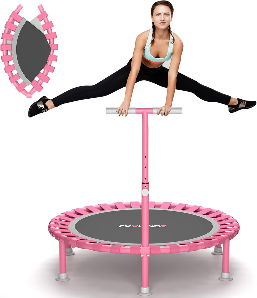 Foldable Mini Trampoline, 40″ Rebounder Trampoline for Adults & Kids, 450Lbs Cap